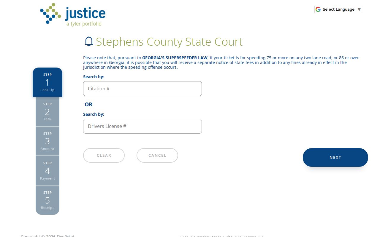 Stephens County traffic warrant citation number lookup