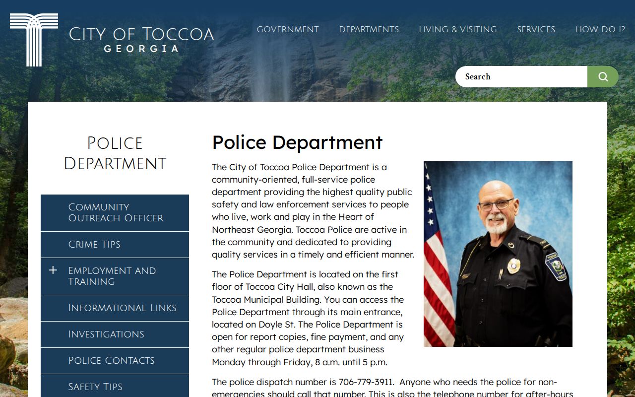 Stephens County city warrant records and Toccoa Police