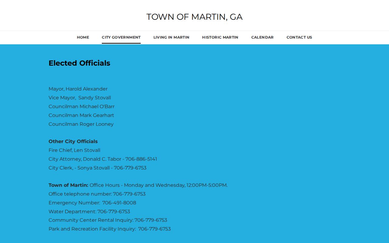 Martin warrant records town government contact source